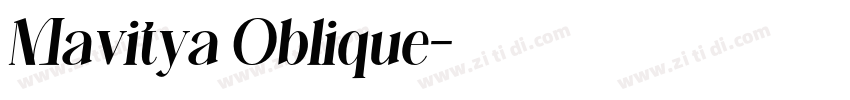 Mavitya Oblique字体转换